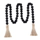 thumbnail image 1 of Cuentas bohemias de oración con borlas y cuentas de madera chic de 100 cm y detalles de cuerda de yute Negro, 1 of 8