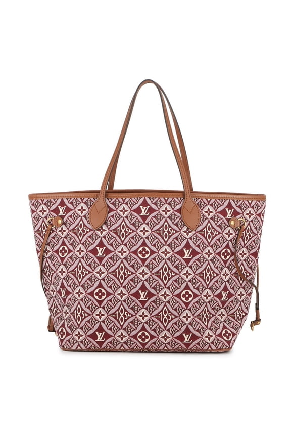 Pre-Owned Louis Vuitton Tote Bag Monogram Jacquard Since 1854 Neverfull MM M57273 Handbag...