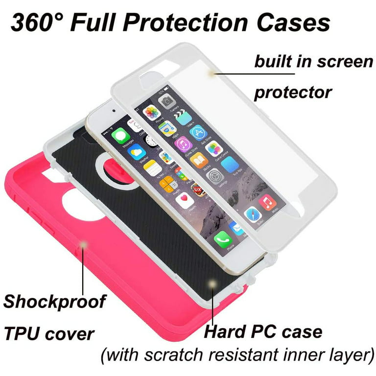 LSL Compatible iPhone 8 Plus Case iPhone 7 Plus Case Clear Cute Strawberry  Pattern Design Soft TPU Anti-Drop Scratch Resistant Heavy Duty Protective