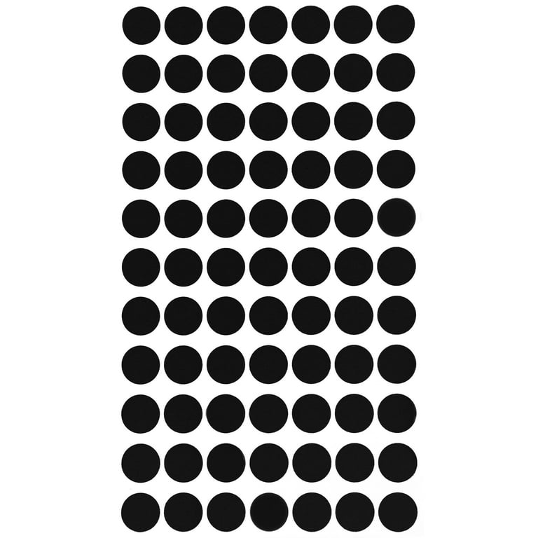 Royal Green Dots Stickers ~ 8mm ¼ inch 9000 / Black