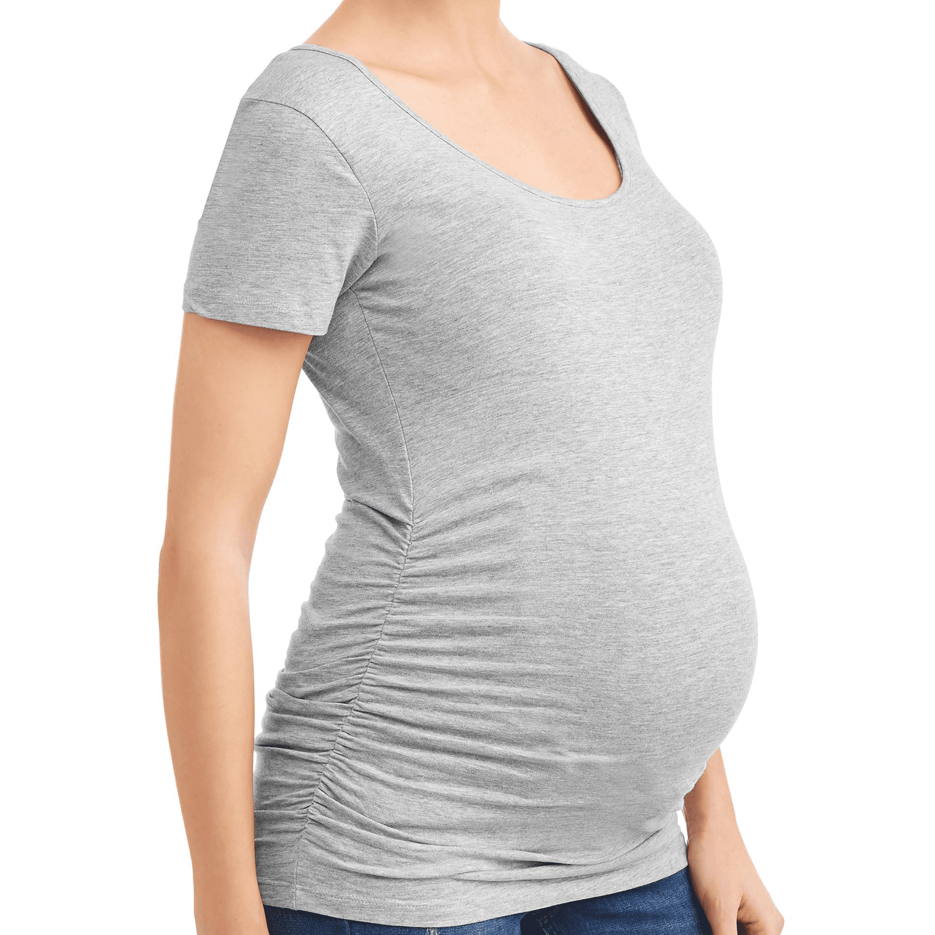 Oh! Mamma Maternity Women's Scoop Neck T-Shirt (Womens & Womens Plus)