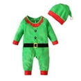 thumbnail image 3 of Traje de Papá Noel para bebé, mono navideño de manga larga para bebé recién nacido, disfraz elegante talla 80, 3 of 9