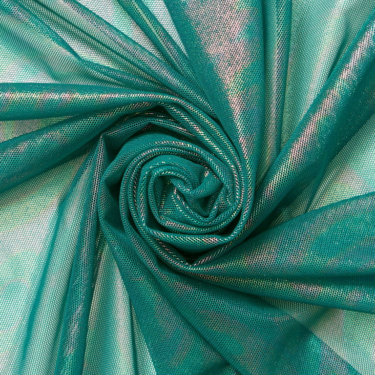 Tie Dye Power Mesh Fabric – Teal Sheer Stretch 58” By The Yard