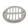 thumbnail image 4 of Westbrass Round Brass Shower Strainer Drain Cover with Crown Ring, Polished Nickel, 4 of 6