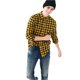 thumbnail image 1 of Aeropostale - Camisa de franela para hombre, color amarillo, mediano Aeropostale Botones al frente, 1 of 1