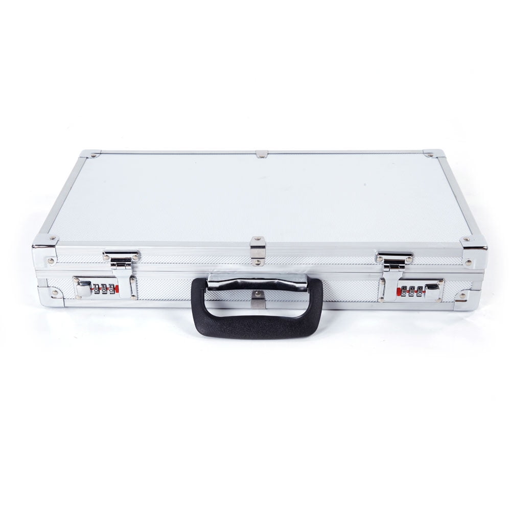 17.7" Small Safe Box, Aluminum Locking Gun Case, Pistol HandGun Lock