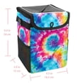 thumbnail image 5 of Tie Dye Foldable Car Trash Can with Lid, Leak-proof Hanging Storage Bag - Trash Can for Car, Car Garbage Can, 5 of 6