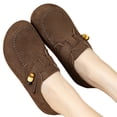 thumbnail image 4 of Willtoo Women's Faux Suede Mules with Beaded Casual Comfortable Round Toe Slip On Bohemian Flat Clogs, 4 of 5