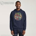 thumbnail image 2 of Men's Nintendo Mario Luigi Back to Back  Pull Over Hoodie Navy Blue Small, 2 of 9