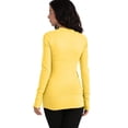 thumbnail image 3 of J. METHOD Women's Snap Button Cardigan Long Sleeve Knit Ribbed Sweater NEWJ181 Yellow M, 3 of 5
