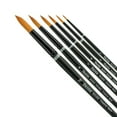 thumbnail image 3 of Creative Mark Beste Golden Taklon Assorted Round Set of 6 Artist Brush, Professional Watercolor Brushes, For Acrylic Painting, Short Handle, Sharp Edges, Hand-Tied & Shaped, 3 of 7