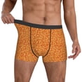thumbnail image 3 of Men's Boxer Briefs, Orange Glitter lightning Soft Comfy Mens Underwear Boxer Briefs Breathable With Widen Waist, 3 of 7