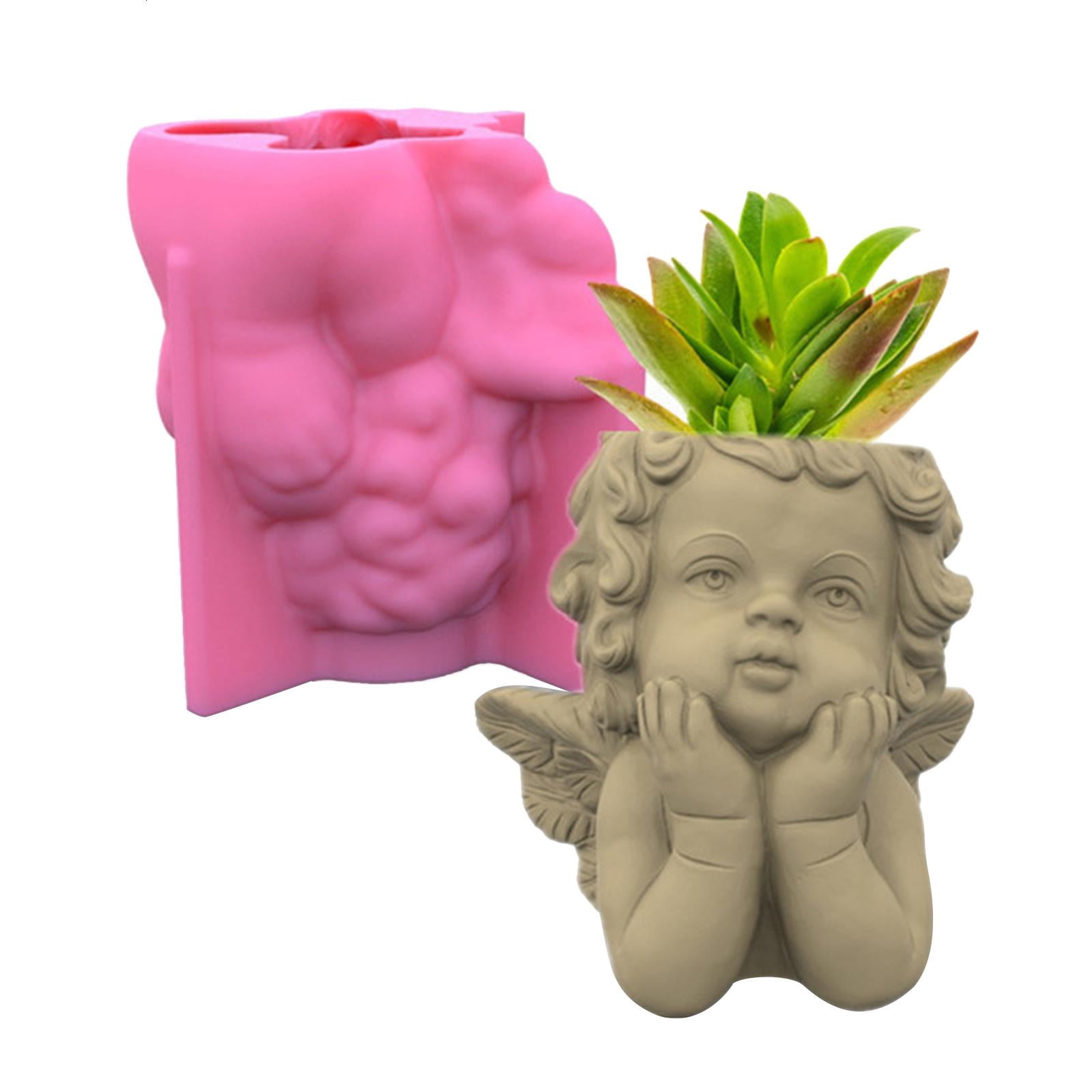 Necvior Succulents Flower Pot Resin Silicone Mold Suitable for Diy Garden Flower Pot
