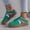Green, variant on Fashion Suede Lace Up Flat Casual Shoes Comfortable Loafers For Daily Walking And Outing Blue 36