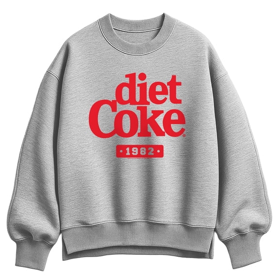 Coca-Cola - Diet Coke 1982 - Ladies Oversized Fleece Crew Sweatshirt