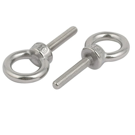 

Uxcell M6x30mm Thread 16mm Inside Dia 27mm OD 304 Stainless Steel Lifting Eye Bolt 2pcs