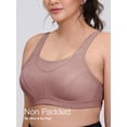 thumbnail image 4 of Wingslove Women's Sports Bra Full Coverage Wireless Bra Plus Size High Impact Non Padded Workout Bra,Amber 34G, 4 of 12