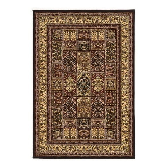 Linon McKinley Baktiyari Power Loomed Polypropylene 9' X 12' Rug in Red