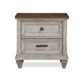 thumbnail image 2 of Nightstand with 2 Drawers and USB Port Cream and Brown - Saltoro Sherpi, 2 of 5