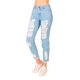 thumbnail image 1 of Pantalón Dama mom fit con destruccion azul 9 Jeasnwest 8742, 1 of 4