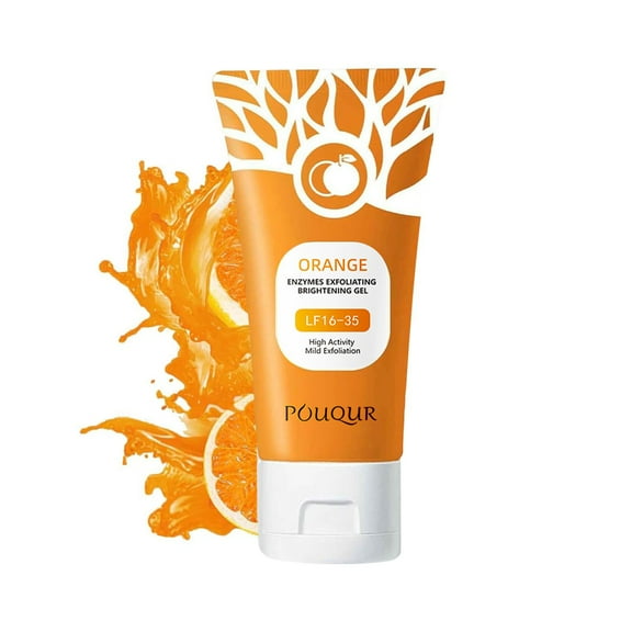 Orange Exfoliating Gel for Face and Body, New Orange Exfoliating Gel Scrub, Deep Clean Pores Remove Blackheads Exfoliating Facial for All Skin Types