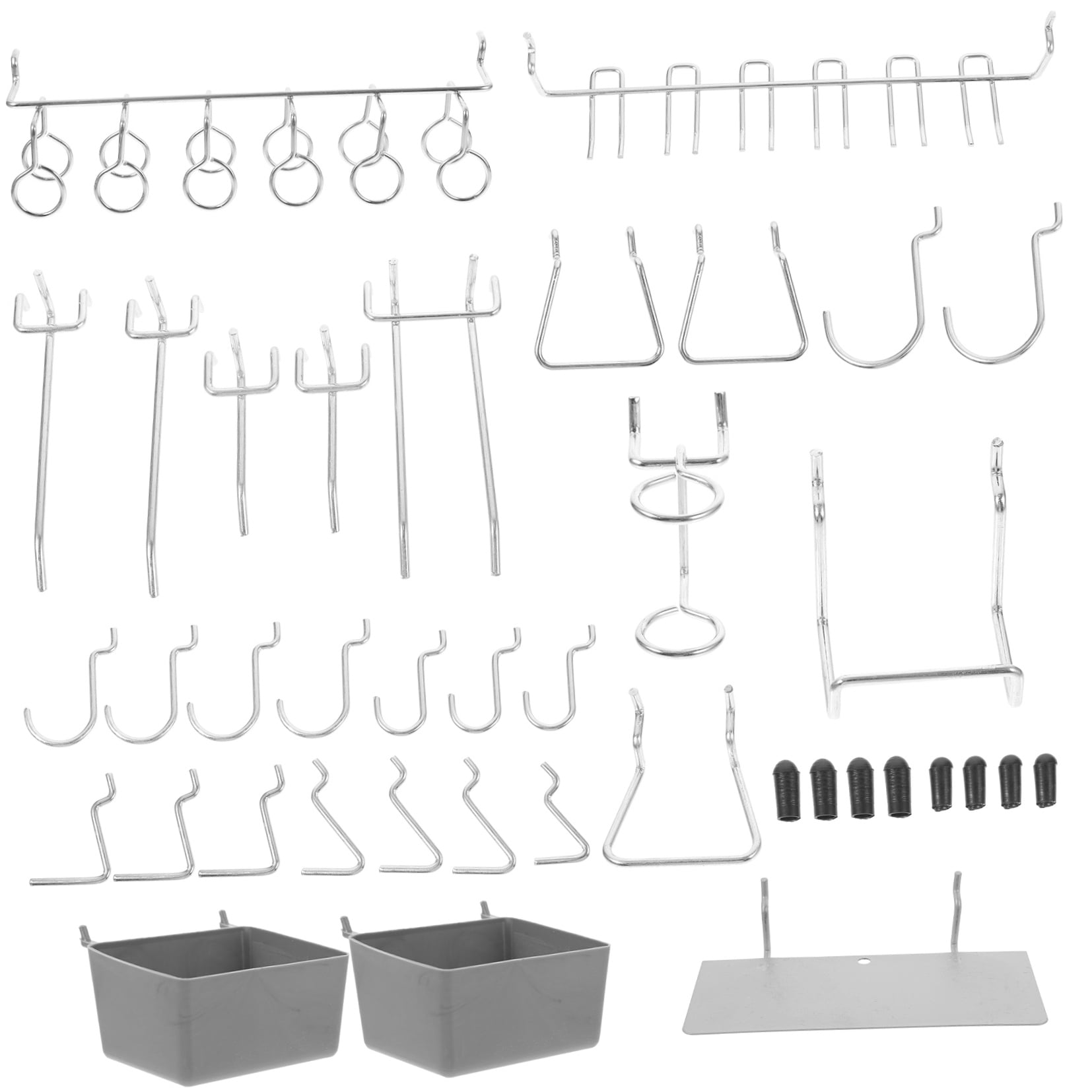 OUNONA 140-Piece Heavy Duty Metal Pegboard Hooks Assorted Colors for Garage Workshop Storage and Organization