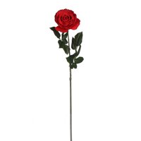 29" Open Rose Stem, Red