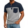 thumbnail image 4 of JAJAHO Mens Henley Shirts Short Sleeve T Shirt Casual Summer Color Block Graphic Tees With Pocket Trendy Tops, 4 of 4