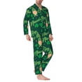 thumbnail image 2 of Susaid St Patrick's Day9 Print Men's Long Sleeve Pajama Set, Two-Piece Button-Down Loungewear PJs Set, Comfortable Sleepwear for Relaxation-X-Large, 2 of 7