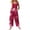 Red, variant on Women's Valentine's Day Overalls Pink Love Heart Printed Straight Leg Rompers Valentines Baggy Overalls Jumpers with Pockets