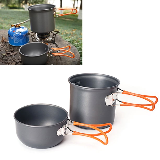 11x ustensiles de cuisine de camping marmite 2-3 personnes ensemble de