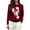 Red-1, variant on Crewneck Pullover Sweater With Lobster Pattern Casual Loose Knit Top For Fall Winter