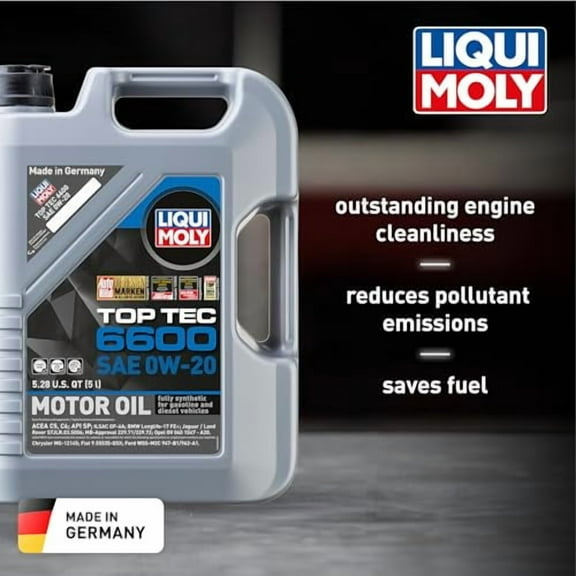 Liqui Moly Top Tec 6600 SAE 0W-20 | Fully synthetic engine oil | 5 Liter | SKU: 22046