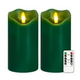 thumbnail image 1 of Juego de velas Lamp VEEKI, color verde sin llama, 15 x 8 cm, con mando a distancia, 1 of 7