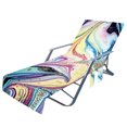 thumbnail image 2 of Beach Chair Cover Non-slip Terry Cloth Towel with Side Pockets, 2 of 7