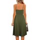 thumbnail image 2 of Dinheiro Vestidos casuales para mujer, sin mangas, de algodón, vestido de playa de verano, línea A, tirantes finos, vestidos de verano con bolsillos, XL, 2 of 4