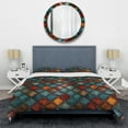 thumbnail image 3 of Designart "Cosmic Essence Within The Mosaic Church" Brown Geometric Bedding Covert Set - Modern & Contemporary Bed Set With 1 Sham, 3 of 5