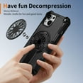 thumbnail image 5 of Allytechgroup Rugged Magnetic Case for Apple iPhone 15 Plus, Military-Grade Shockproof Phone Cover with Kickstand,Spinner Fidget Ring,Wireless Charging Support, Dual Layer PC+TPU Protection,Black, 5 of 7