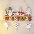 thumbnail image 3 of Adornos colgantes de madera para puerta de Navidad, decoración de Feliz Navidad para el hogar, Feliz Año Nuevo, 2022, 3 of 4