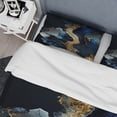 thumbnail image 4 of Designart "Golden and Azure Geode Marble V" Abstract Marble Bedding Covert Set - Modern Blue Abstract Bed Set With 2 Shams, 4 of 6