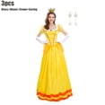 thumbnail image 3 of Disfraz de princesa de melocotón para mujer, vestido de princesa bella para fiesta de Halloween, vestido de cumpleaños para madre e hijos, fiesta de Carnaval, 3 of 5