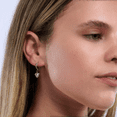 thumbnail image 3 of Aretes para Mujer de Corazón tipo Arracadas LuckyLy Dalia Plateado UNITALLA, 3 of 6