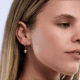 thumbnail image 3 of Aretes para Mujer de Corazón tipo Arracadas LuckyLy Dalia Plateado UNITALLA, 3 of 6