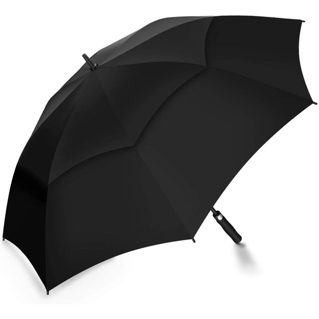 Paraguas de Golf Automático - Paraguas de Palo Grande de 153 cm, Paraguas de Golf para Hombres, Uso Familiar, Robusto Contra Tormentas, Protegido por Doble Tapa con Apertura contra el Viento Adepaton MZQ-0056