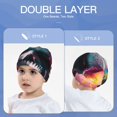 thumbnail image 6 of Honeii Modern Abstract Colorful Skull A Print Kids Knit Beanie Watch Hat ,Knit Cap for Boys and Girls, 6 of 7