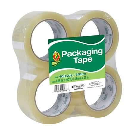 Duck Brand Standard Packaging Tape - Clear, 4 pk, 1.88 in. x 100 yd.