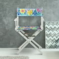 thumbnail image 2 of 18" Director's Chair White Frame-Garden Flowers, 2 of 3