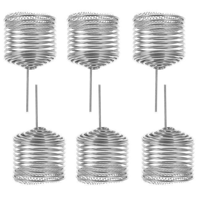 Shisuyan Stainless Steel Fertilization Basket Silver 6Pcs 2.2x1.1x1.1in