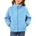 thumbnail image 3 of Boys Girls Jacket Lightweight Fall Spring Soft Anti-Pilling Lightweight Jacket Winter Thermal Outwears (Sky Blue), 3 of 5