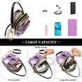 thumbnail image 5 of FORMRS Crossbody Bag for Women Quilted Travel Shoulder Cell Phone Purse with Chain Strap Handbag, Purple Halloween Pattern, 5 of 7